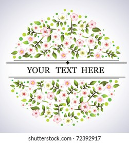 Romantic floral invitations/Vector