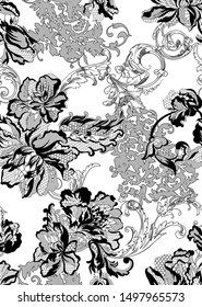 romantic floral lace seamless pattern