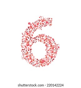 Romantic floral number 6