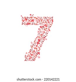 Romantic floral number 7