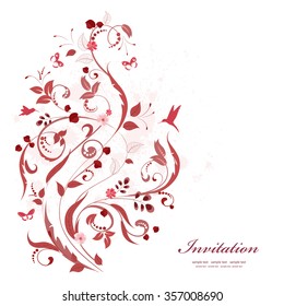 romantic floral ornament for your design. happy valentine day.