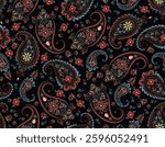 Romantic floral paisley pattern,  Persian pattern  Indian floral pattern, Vector Illustrasion ,Design for fashion , fabric, textile, wallpaper , wrapping and all prints