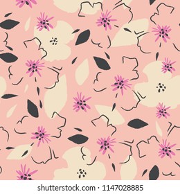 Romantic floral pattern.