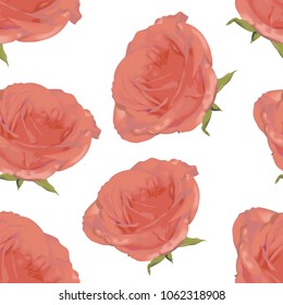 romantic floral pattern on a white background