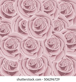 Romantic floral pattern with pink roses background.Vector illustration.