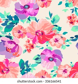 romantic floral ~ seamless background