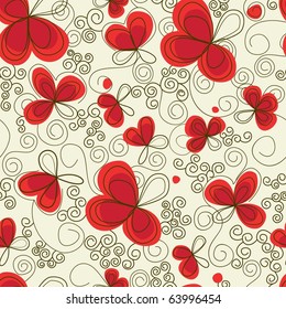 Romantic floral seamless background