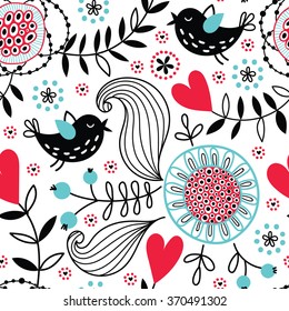 Romantic floral seamless pattern