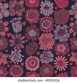 Romantic floral seamless pattern