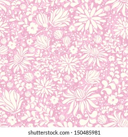 Romantic floral seamless pattern background vector illustration