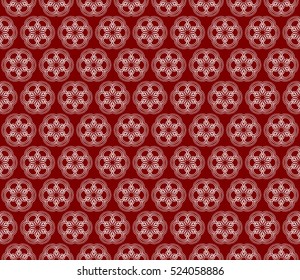 romantic floral seamless pattern background. Luxury texture for wallpaper, invitation. Vector illustration. silver on red color.