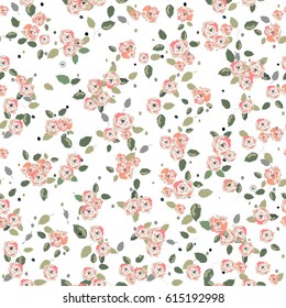 romantic floral seamless pattern background