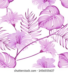 Romantic floral seamless pattern with beautiful flower background. Vector seamless pattern.