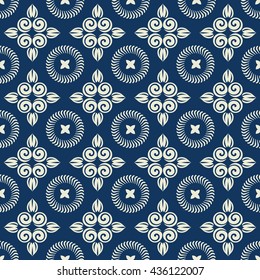 Romantic floral seamless pattern for decoration damask wallpaper, vintage style