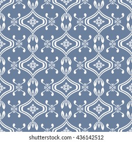 Romantic floral seamless pattern for decoration damask wallpaper, vintage style