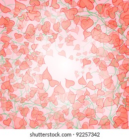 Romantic floral vector background