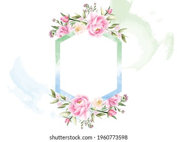 romantic floral watercolor background design