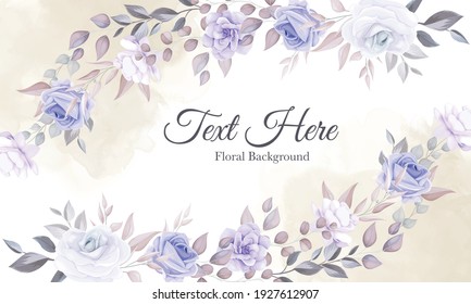 Romantic flower background with purple flower decoration