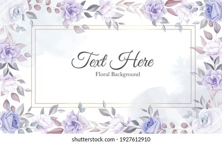 Romantic flower background with purple flower decoration