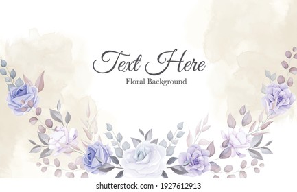 Romantic flower background with purple flower decoration