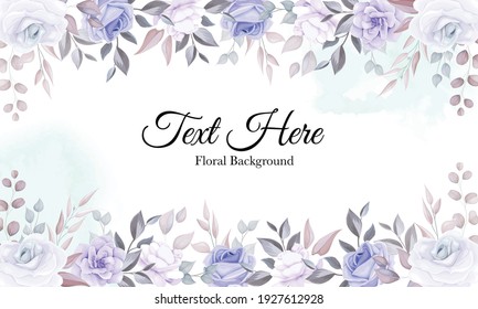 Romantic flower background with purple flower decoration