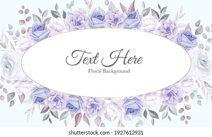 Romantic flower background with purple flower decoration
