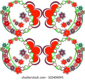 Romantic Flower Background seamless retro floral pattern
