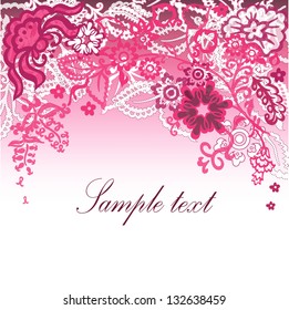 Romantic Flower Background.Vector illustration