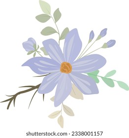 Romantic flower bouquets are suitable for decorating invitation cards or greeting cards