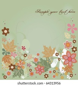 Romantic Flower Card Design
