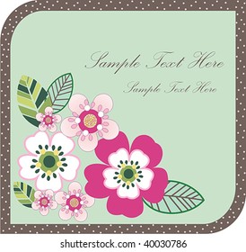 Romantic Flower Card Designe
