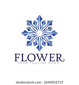 Romantic Flower Icon Design for Wedding or Floral Boutique