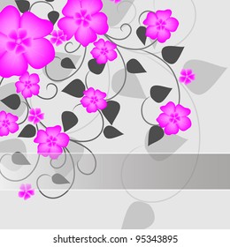 Romantic flower invitation, background, greeting card