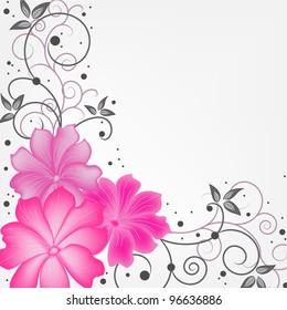 Romantic flower invitation, background, greeting card