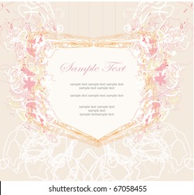 romantic flower invitation card