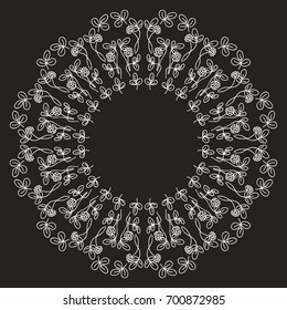 Romantic flower invitation. Vector design for marriage, birthday, Elegant decoration