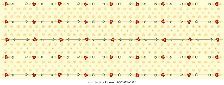 romantic flower pattern design. flower vector. hand drawn floral illustration. floral pattern swatches