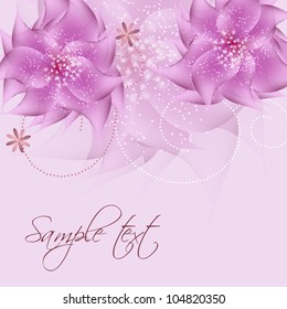 Romantic Flower vector Background