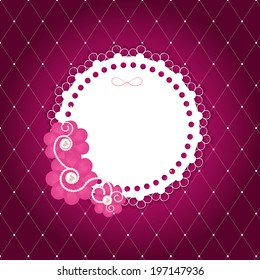 Romantic Flower Vintage Invitation Card Vector Background 
