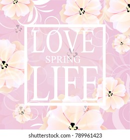 Romantic flowers background.