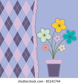 romantic flowers card