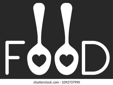 Romantic Food Word Logo Design