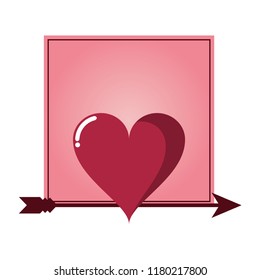 Romantic frame with heart