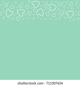 romantic frame with hearts. For prints, cards, invitations, birthday, holidays, party, celebration, wedding, Valentine's day. Vector illustration.