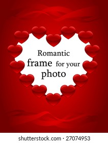 Romantic frame for photo