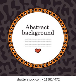 Romantic frame and seamless abstract background. Invitation or congratulations card template.