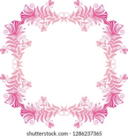 Romantic frame. Vector illustration