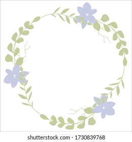 Romantic frames with botanic elements. Decorative pattern for wedding card and invitation.