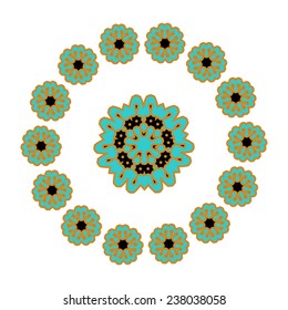 Romantic fuzzy flower pattern for congratulations declarations of love