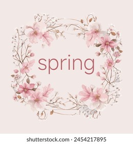 The romantic garland can be used to design new product launches, spring and other applications.